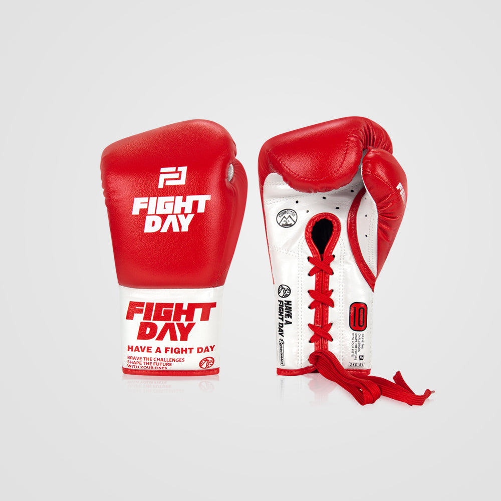 FIGHTDAY ZYS01 Lace-Up Boxing Gloves Red/White – FIGHTDAY SHOP